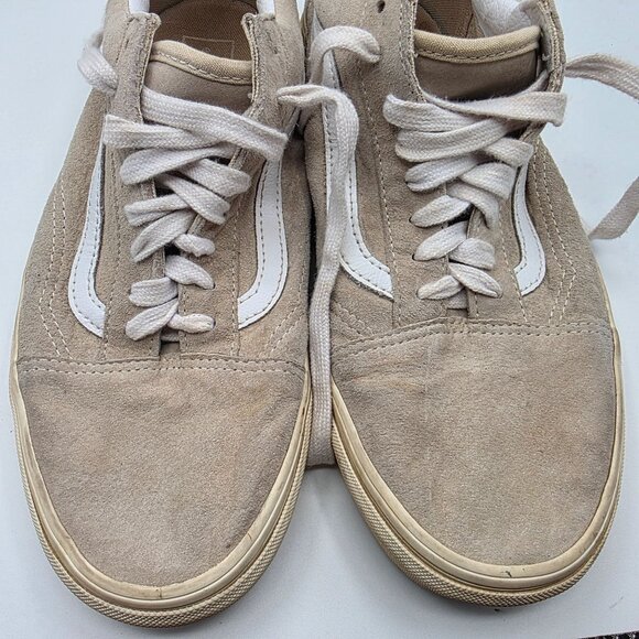 Vans Old Skool Heiq Eco Dry Mens Size 9.5 Beige White Low Top Skate Shoes